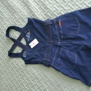 Jean overall shorts